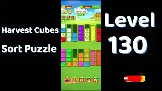 Harvest Cubes Sort Puzzle Level 130 Walkthrough 🌽🧠 | Relaxing Sort Game | Go Answer
