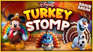Disney Turkey Stomp! 🍁 Thanksgiving Brain Break 🍁 Thanksgiving Games 🍁 Danny Go Noodle 🍁 Just Dance