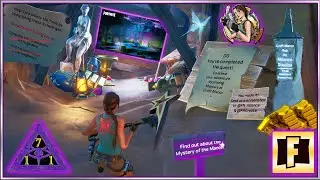 Fortnite Creative Hub, задания поместья Лары Крофт, обучающий курс, Hedgemaze, испытание с распылением кода на солнечные часы