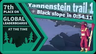Tannenstein trail 1 black slope in 0:54.11 | Lonely Mountains: Snow Riders Speedrun