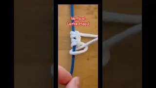 How to tie a vertical larks head #macrame #knots