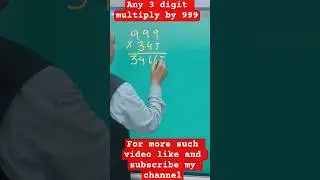 Master the 999 Shortcut | Mind-Blowing Math Hack! #mentalmath #education #shorts
