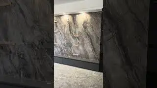 Natural Brown Marble Accent Wall #accentwall #featurewall #marble #interiordesign #interiordecor