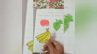 pasting activity- paste the pictures of Fruits in the copy