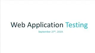 Webinar: Web Application Testing