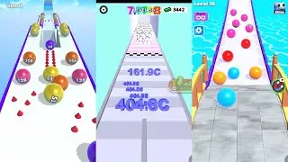 Ball Merge 2048 vs Number Merge Run vs Numbers Ball Blend Challenge 3 in one Gameplay Run & Merge