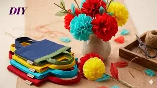 Flower making with cloth bags/cloth bags ReUse ideas/DIY/Best out of waste