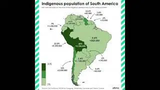 Indigenous population of South America! #map #indigenous #southamerica #population #youtubeshorts