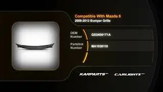 For Mazda 6 2009-2013 Bumper Grille | Lower