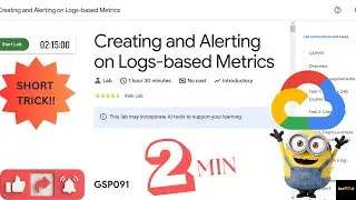 Creating and Alerting on Logs based Metrics|| GSP091|| #qwiklabs #arcadesolutions #gsp091 #swags