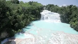 Turquoise waterfalls dry up after Mexico quakes