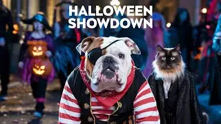 Frank the Bulldog vs. Halloween: A Hilarious Night in a Pirate Costume