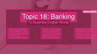 Topic 18: Banking &mdash; Everyday Finance | Learn 5-Minute English Fast with MD