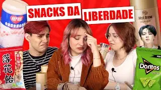 EXPERIMENTAMOS O NOVO CAFÉ DO BTS E MAIS SNACKS DA LIBERDADE | Três de Outubro