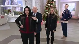 Dennis Basso Embroidered Luxe Crepe Cropped Jacket on QVC