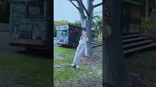 Delta Goodrem having fun swinging on a swing - December 2020