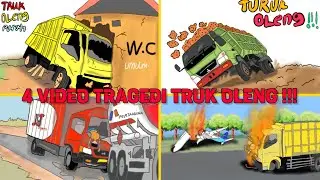 4 Truck Tumbang !!!! Truk Dump Sawit + Truk Oleng + Truk Canter + Truk Fuso Besar