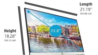 HP 24mh FHD Monitor - Computer Monitor with 23.8-Inch IPS Display (1080p)