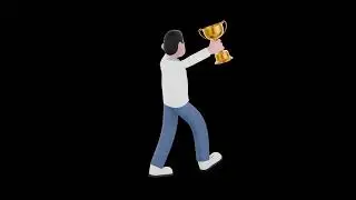 Stylized 3D Cartoon Male Doctor Turntable | Stylized Medical Trophy Pose