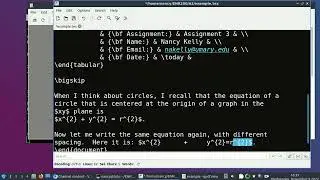 LaTeX equations