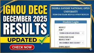 Ignou DECE December 2025 result update