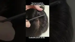 High-Quality Human Hairpiece: Natural Shine & Realistic Top | BAJZ914 #hairtopper #igennki #wigs
