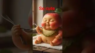 the cute apple is eating #ai #shortvideo