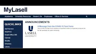 Logging in to MyLasell to access Canvas
