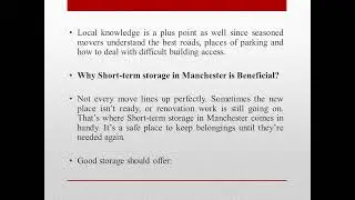 Manchester House Moving Company & Secure Short-Term Storage Solutions