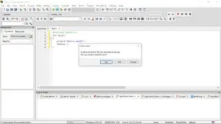 CodeBlocks (It seems that this file has not been built yet.Do you want to build it now?)