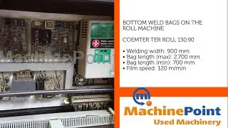 COEMTER TER ROLL 130.90 Used BOTTOM WELD BAGS ON THE ROLL MACHINE MachinePoint