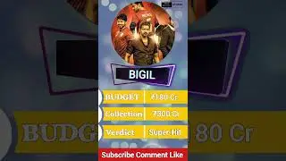 BIGIL Movie BUDGET and COLLECTION 🔥🔥#shorts #bigil