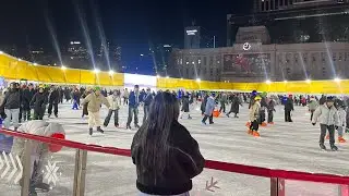 SEOUL Night Walk 4k,Seoul skating 2026 korea /walking tour 4k