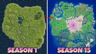 Evolution of Entire Fortnite Island (Season 1 - Season 15)
