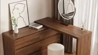 Ricll Makeup Vanity Set with Lights & Extendable Storage #modernfurniture #ricllvanity #ricllreview