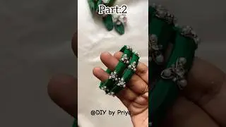 Elegant Raw Silk Bangles: Easy Needlework Tutorial Part:1 #RawSilkBangles #DIYBangles #creativity