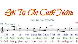 Lời Tạ Ơn Cuối Năm (tập hát) - Dấu Chân -  Anna Sao Mai