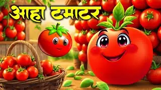 आहा टमाटर - Aaha Tamatar Bade Mazedar | Hindi Nursery Rhymes And Kids Song |  #cartoon