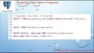PostgreSQL: Show tables in PostgreSQL || How do I see all tables in PostgreSQL (English, Hindi)#VD25