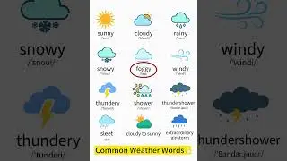 Common Weather Words🌤️｜Basic English｜Learn English#englishlearning#englishspeaking