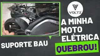 Quebrou o suporte baú da moto elétrica #voltz