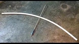 Home made longbow out of PVC 40 lbs draw, no bending or heating.