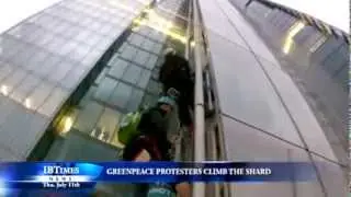 Greenpeace Protesters Climb The Shard