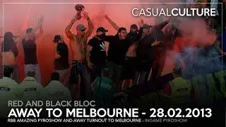 RED AND BLACK BLOC - PYROSHOW AGAINST MELBOURNE VICTORY - 28.02.2013