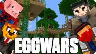 ¡HUEVOS EN LOS ARBOLES! EGGWARS | Minecraft Con Sara, Exo Y Macundra