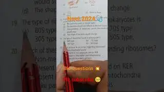 neet 2024 Bio QUESTIONS #neet #neet2022 #neet2024 #neet2024syllabus