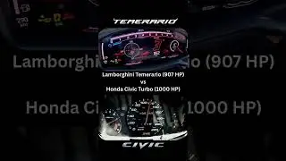 Lamborghini Temerario vs Honda Civic Turbo #automobile #civic #jdmcars #italiancars #italy #racing