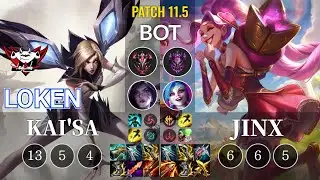 JDG LokeN Kai'Sa vs Jinx Bot - KR Patch 11.5