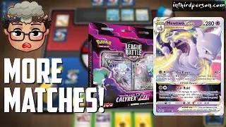 More Matches with the Upgraded Shadow Rider Calyrex VMAX League Battle Deck with Mewtwo VSTAR!