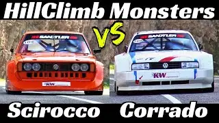 VW Scirocco MKI Vs Corrado R - 300+ HP/10.000 Rpm Hillclimb Monsters - FIA Hill Climb Masters Gubbio